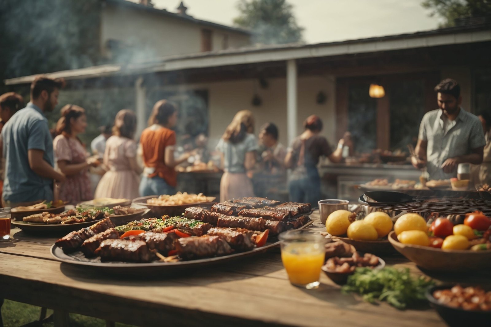 barbecue party in the garden